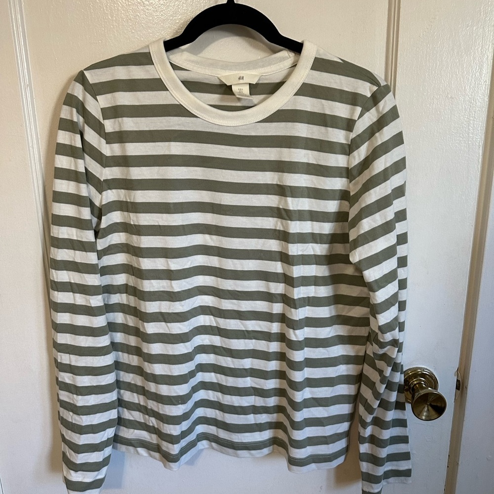 H&M striped long sleeve top
